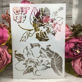 A4 29 cm Cvetje DIY Layering Matrice Stensko Slikarstvo Album Kolorit Reliefi Album Dekorativni Papir, Kartice Predlogo