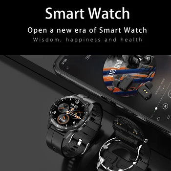 2021 X6 Pametno Gledati TWS Bluetooth Slušalke 2v1 Srčni utrip, Krvni Tlak Monitor Šport Smartwatch Fitnes Ura za Android IOS