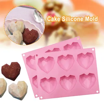 3D Srce Ljubezni, Silikonski Torto Plesni Čokolado Pecivo Bakeware Pekarna Orodja Za Led plesni Pripomočki