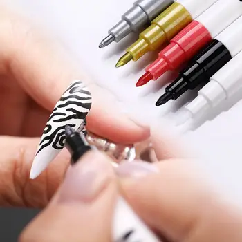 1pcs Nail Art Graffic Pero slikarstvo orodje linijskih gel za nohte nail art nail art čopič za akril pribor slikarstvo gel, 5 barv