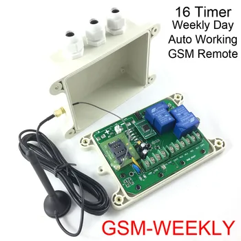 Brezplačna dostava GSM daljinski relay stikalo za nadzor polje (Prednastavitev 16 časovnik za TEDENSKI delovni dan ) En vhod za alarm in vgrajene baterije