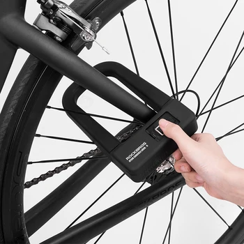 ROCKBROS Izposoja Zaklepanje Kolesarjenje Prstnih Zaklep Proti kraji USB Polnilne Izklop v Sili U Moto Vrata Bike Zakleni Dodatki