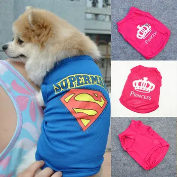 Poletje za Hišne živali Oblačila za Pse Oblačila Kuža, Mačka Doggy Princesa Telovnik T-shirt Plašč S M L AA