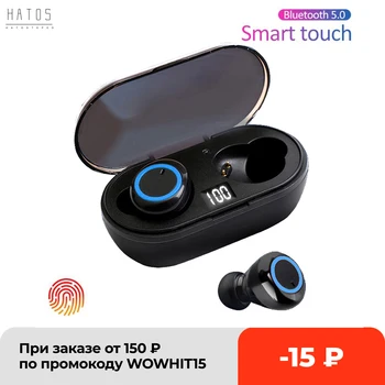 TWS Bluetooth Slušalke Slušalke Res Brezžične Stereo Slušalke LED Zaslon Globok Bas V Uho Čepkov z Mic za Xiaomi Huawei