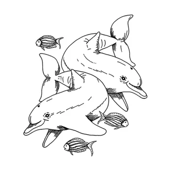 2021 DIY prišlekov Jasno Znamk Pečat Za Scrapbooking in Kartico, zaradi Česar Delfin in Ribe Žig Nastavitev Računa Nastavite Obrti