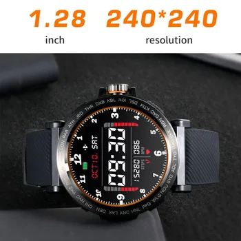 HETNGSYOU S18 Celoten Zaslon na Dotik Pametno Gledati IP68 vodotesen Moški Športni Ura Srčnega utripa Smartwatch za IOS Android telefon