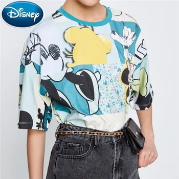 Disney T-Shirt Moda Levji Kralj Simba Nala Risanka Tiskanja Kratek Rokav Harajuku Ženske Bombaž Koreja Ženskih O-Vrat Tee Vrhovi