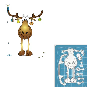 Sveča Bell Elk Rezanje Kovin Matrice Božič Živali Šablona Za DIY Scrapbooking Kartico Dekorativni
