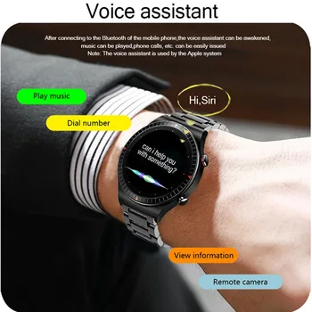 2021 Luksuzni Poslovanje Pametno Gledati Moške Bluetooth Klic Srčni utrip TWS Predvajanje Glasbe, Snemanje Športnih Smartwatch Za Android iOS