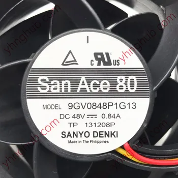 Sanyo Denki 9GV0848P1G13 DC 48V 0.84 A 80x80x38mm 4 Žice Strežnik Hladilni Ventilator