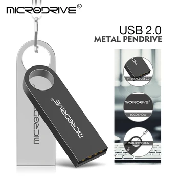 4 Barve Kovinski USB Flash Drive 4G, -8 G 16 G 32 G 64 G 128GB Memory Stick U Disk Visoke Kakovosti s Ključnimi Verige Pendrive