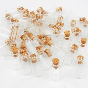 10pcs Mini Majhne Steklenice S čisto Zamašek Pluta Korist Stekleni Nakit Sporočilo Kozarci Miniaturni Poroko Steklenice, Posodo X6q2
