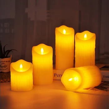 Elektronska Sveča Led Baterije Sveče Utripanja Led Sveča Lučka Za Božič Doma, Dekorativne Sveče, Noč Čarovnic Sveče Luči