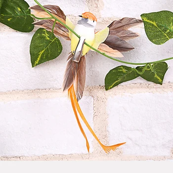 12 Kos Umetne Pene Hummingbird Perja Ptic Figur Ornament Travnik Dvorišče Vrt Tree Okraski nova